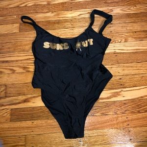 Black & Gold Bathing Suit